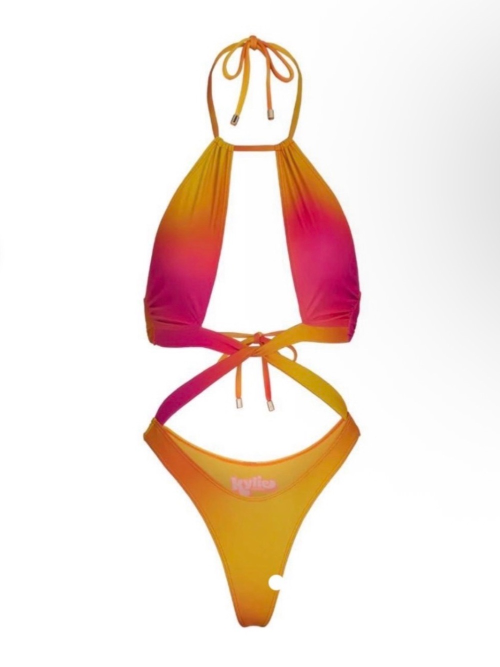 NWT Kylie Swim Jenner Sunset Ombre Cutout Swimsuit Bathing Suit Small